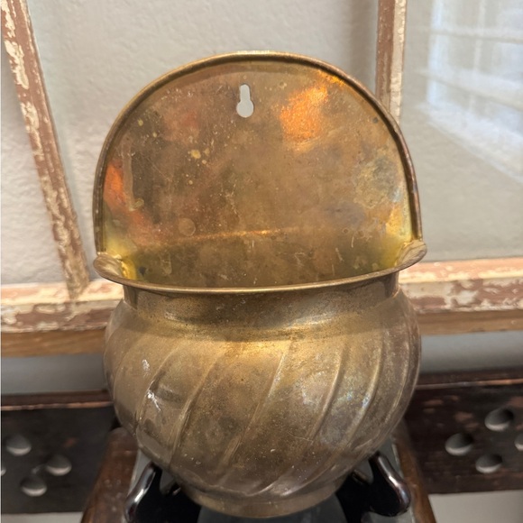 Other - Vintage solid brass wall pocket